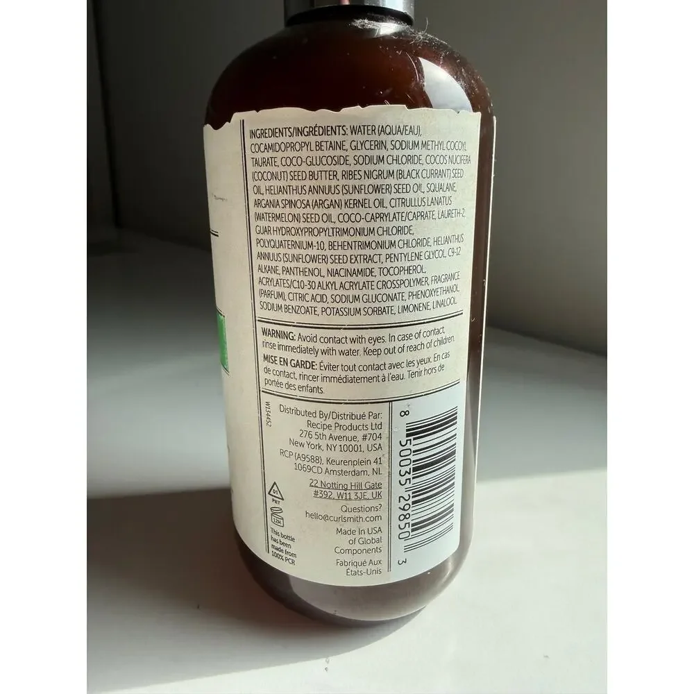 $26 Curlsmith Frizz Control Cleanser Shampoo 12 oz Anti-Frizz Hydrating Vegan